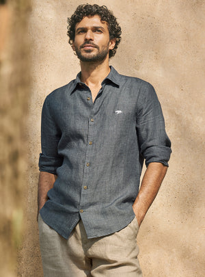 Heirloom Grey European Linen Shirt