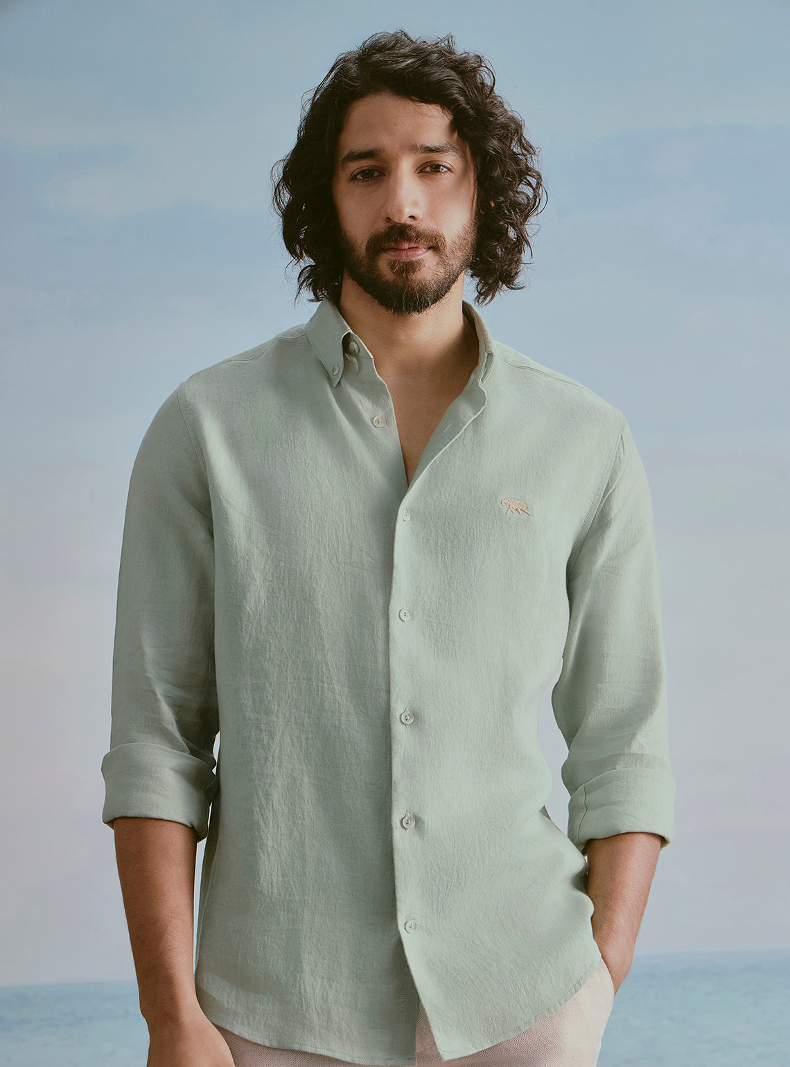 Tide Green Linen Shirt