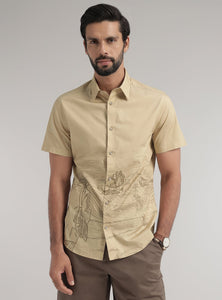 Khaki Country Print Shirt