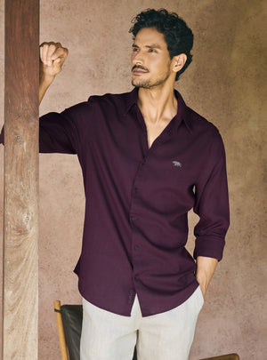 Mystic Violet Lyocell Linen Shirt