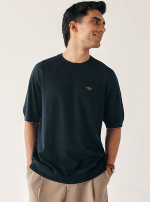 Aztec Navy Cotton Crew