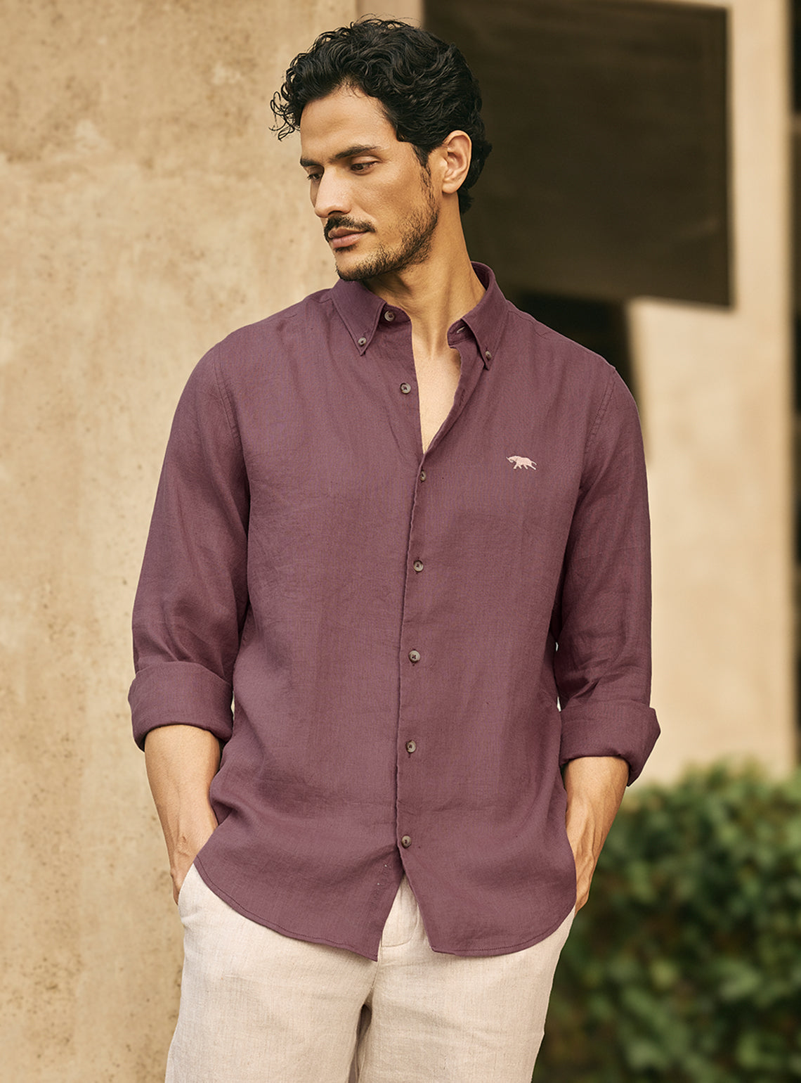 Aurora Pink European Linen Shirt