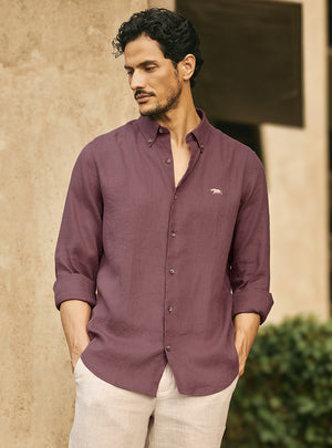 Aurora Pink European Linen Shirt