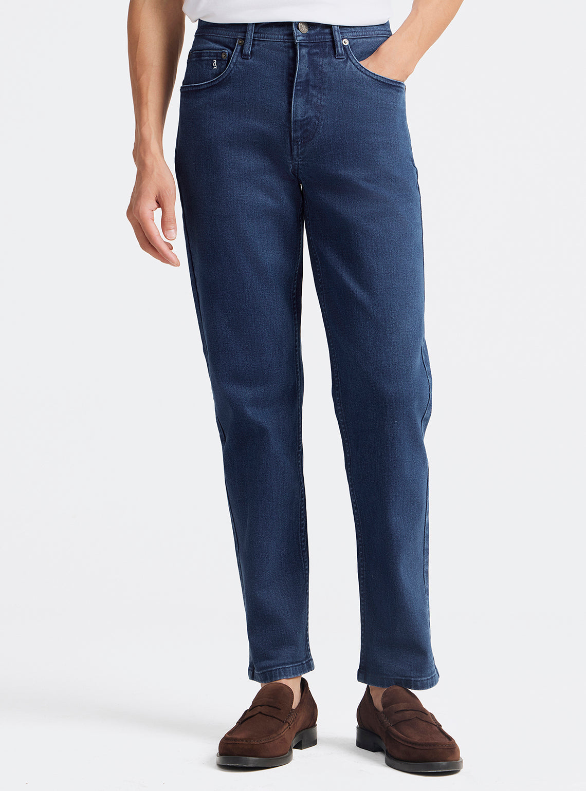 Lake Blue Cotton Blend Jeans