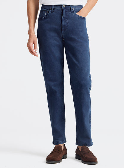 Lake Blue Cotton Blend Jeans