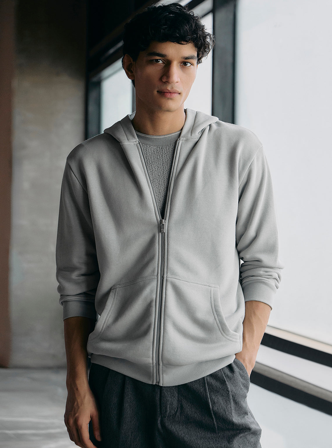 Stack Grey Cotton Triblend Hoodie