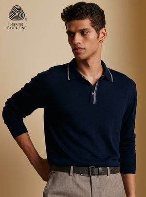 Sapphire Merino Polo