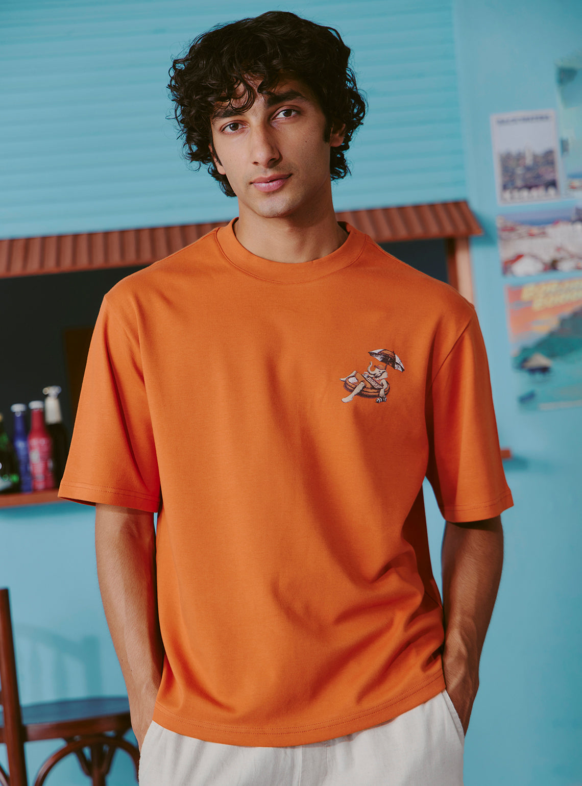 Aperol Spritz Orange Print Crewneck