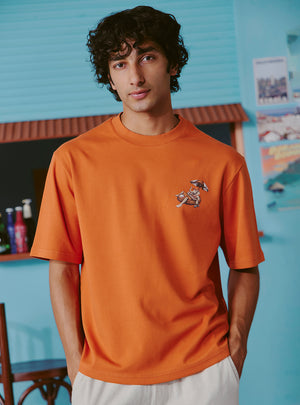 Aperol Spritz Orange Print Crewneck