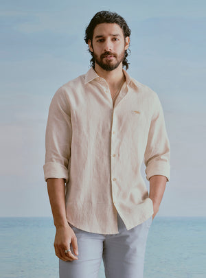 Sand Beige Linen Shirt