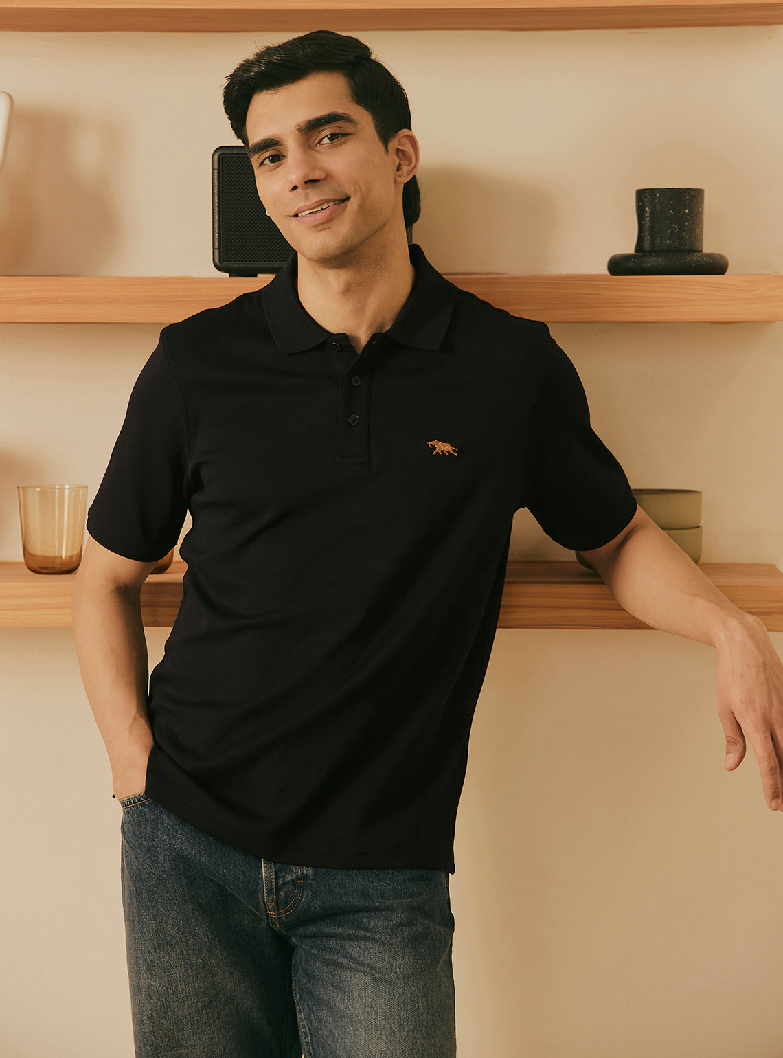 Clove Black Supima Cotton Polo