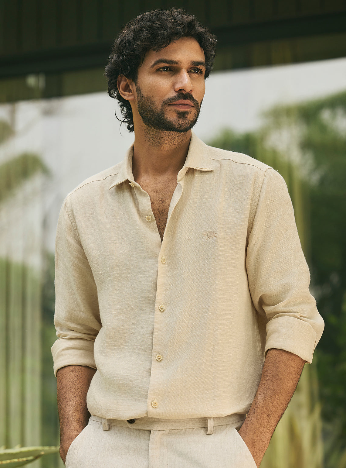 Sun Yellow European Linen Shirt