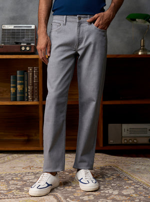 Smoke Grey Cotton Viscose Denim Jeans