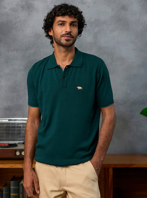 Encore Teal Cotton Polo