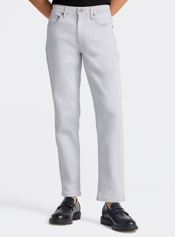 Ghost Grey Cotton Blend Jeans