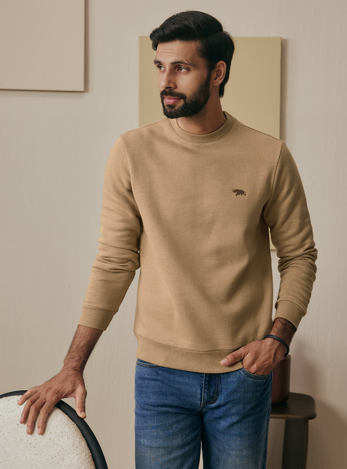 Oat Khaki Fleece Sweatshirt
