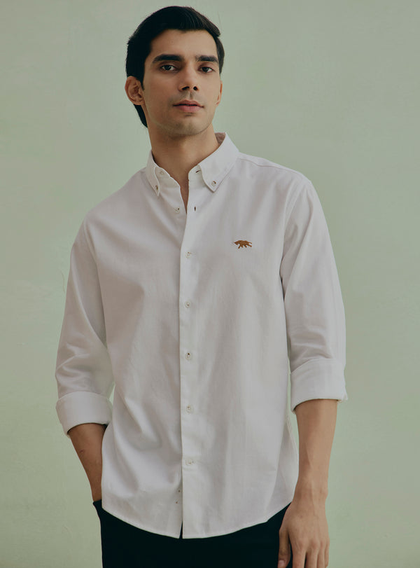 Buttermilk White Cotton Shirt