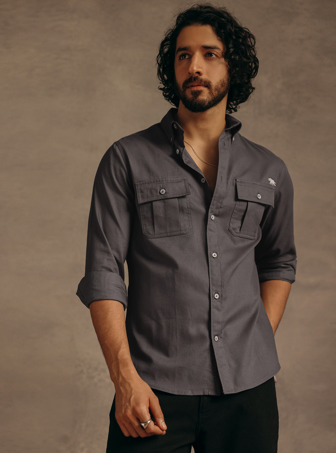 Ironside Grey Cotton Shirt