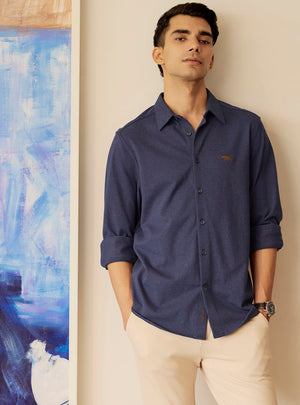 Sapphire Cotton Stretch Shirt