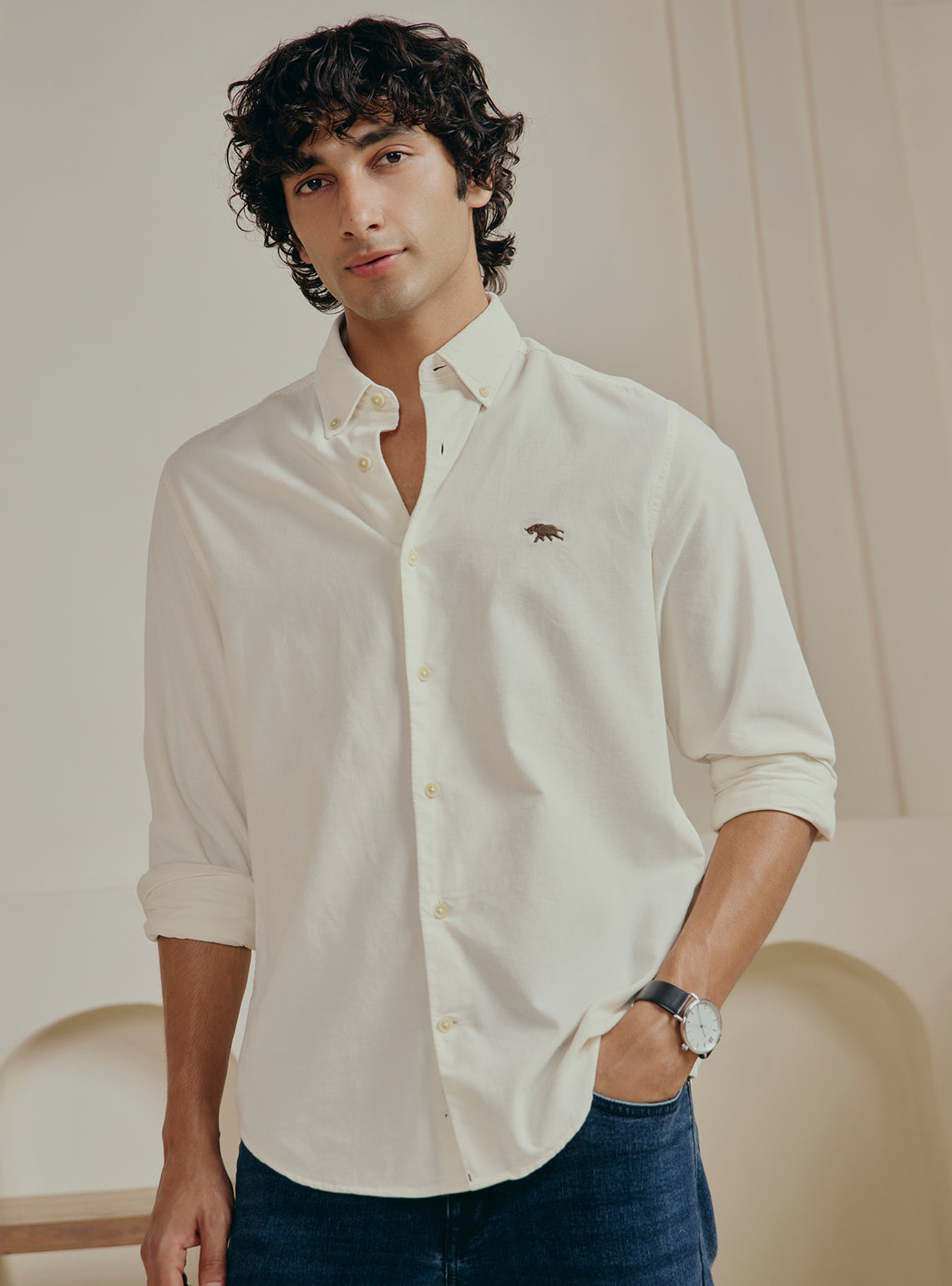 Hemis Beige Corduroy Shirt