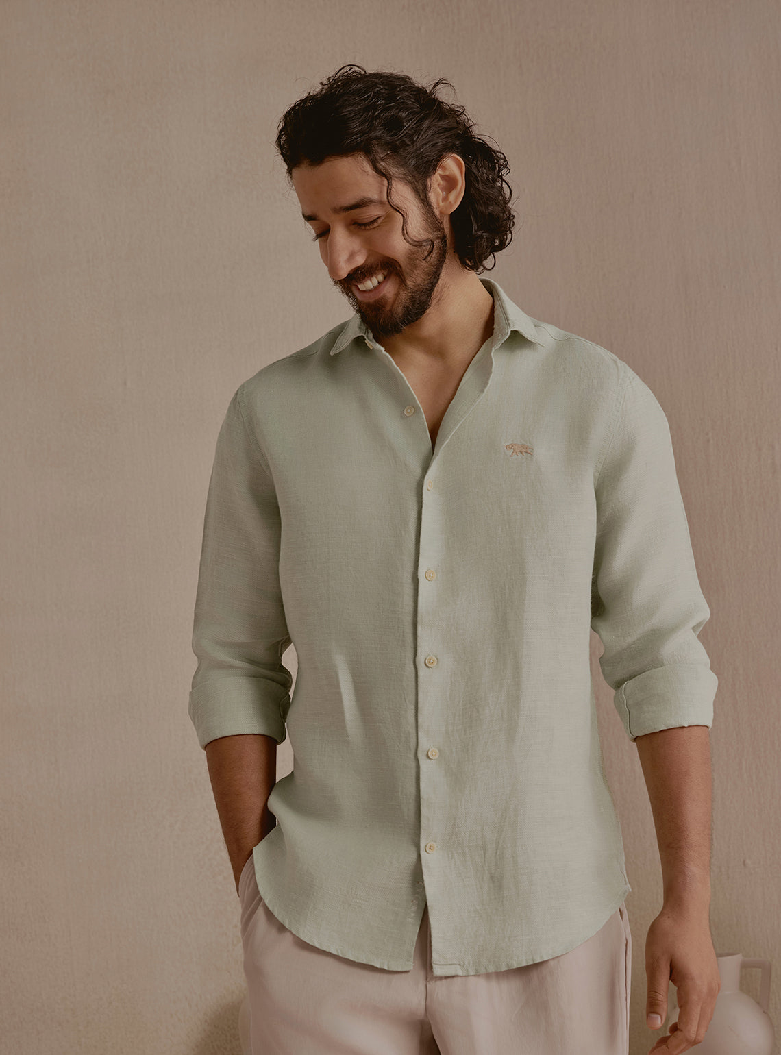 Current Green Linen Shirt