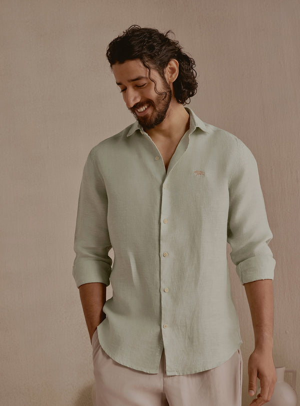 Current Green Linen Shirt