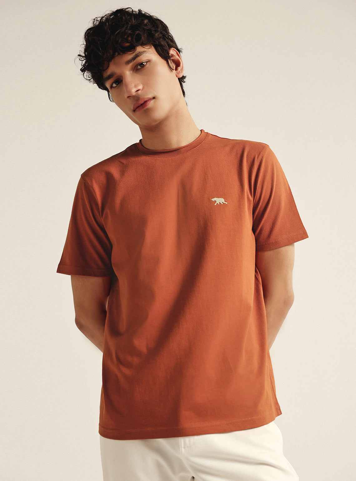 Honeysuckle Rust Cotton Crewneck