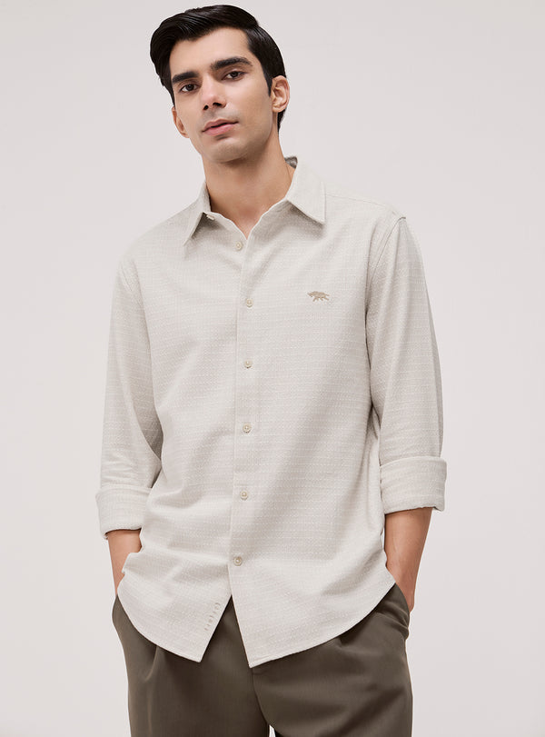 Canyon Khaki Cotton Dobby Shirt