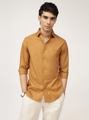 Flash Brown Cotton Shirt