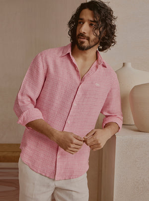 Blush Pink Linen Shirt