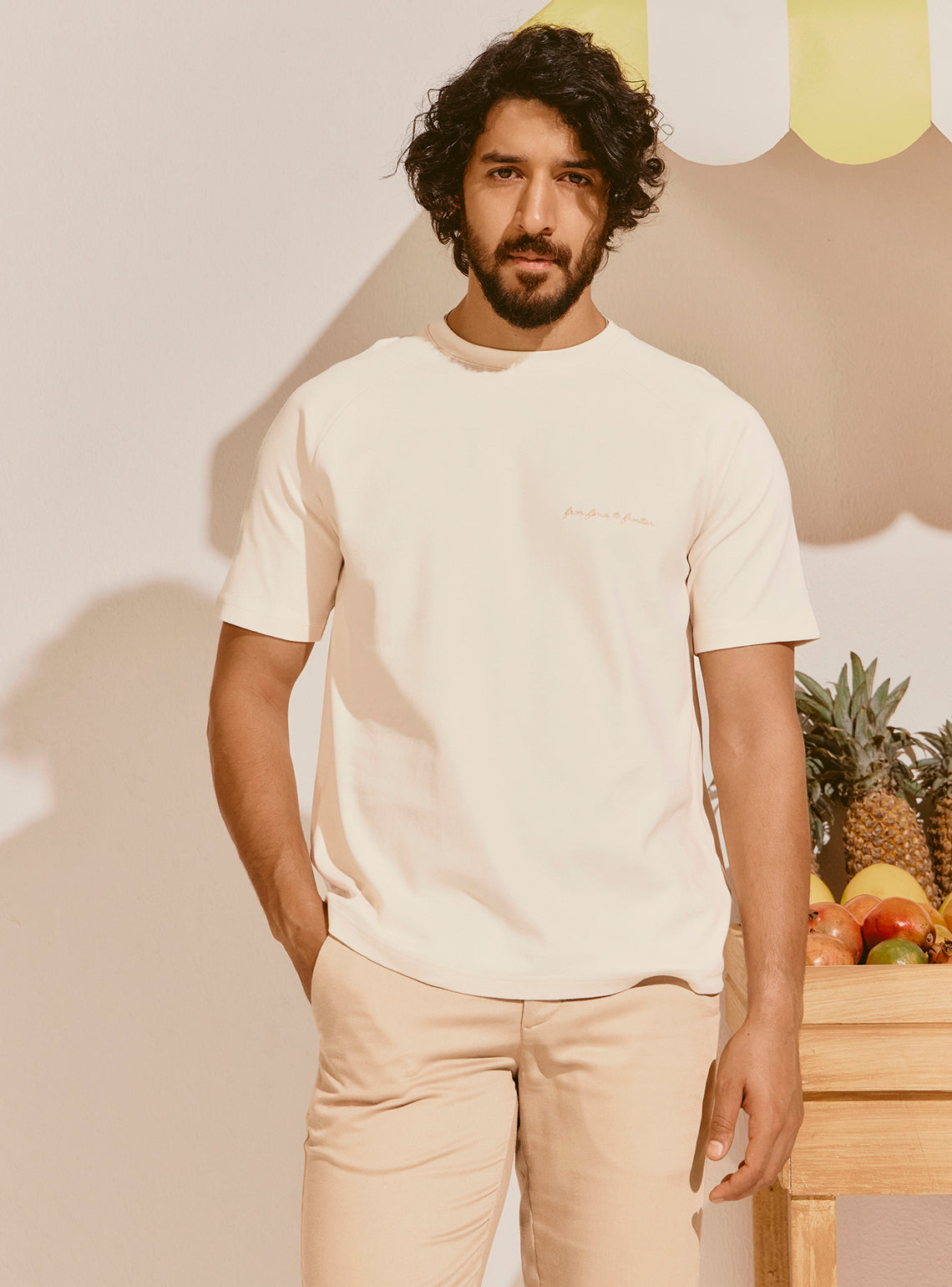Formentera Off-White Cotton Crewneck
