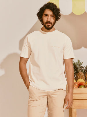 Formentera Off-White Cotton Crewneck