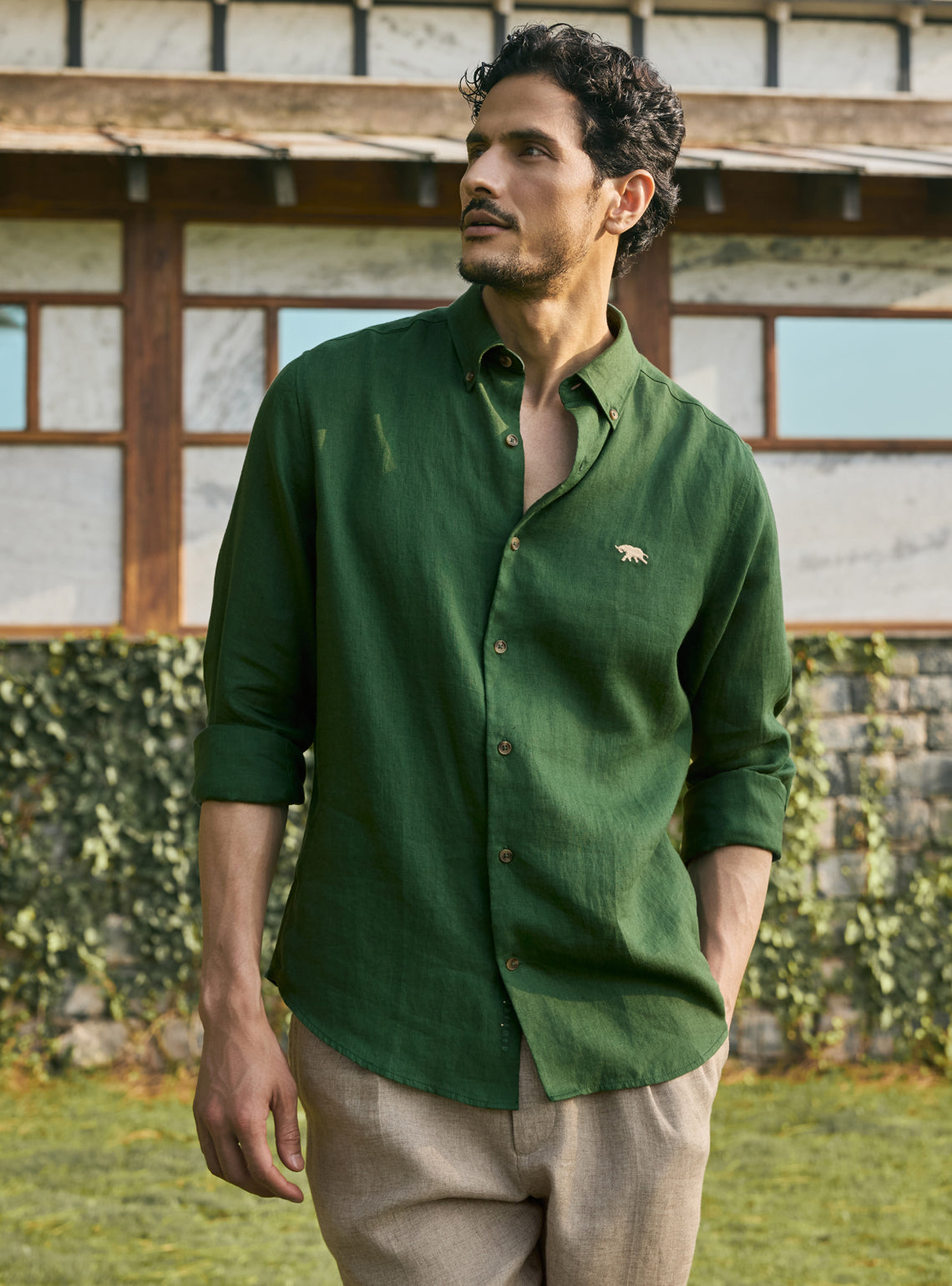 Glade Green Linen Shirt