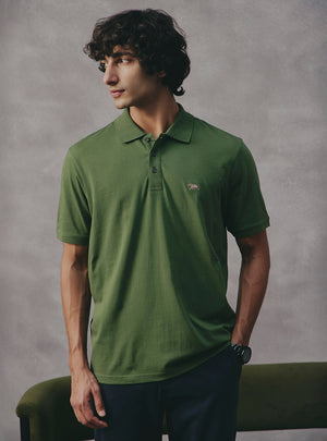Matcha Green Cotton Polo
