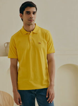 Turmeric Mustard Cotton Polo