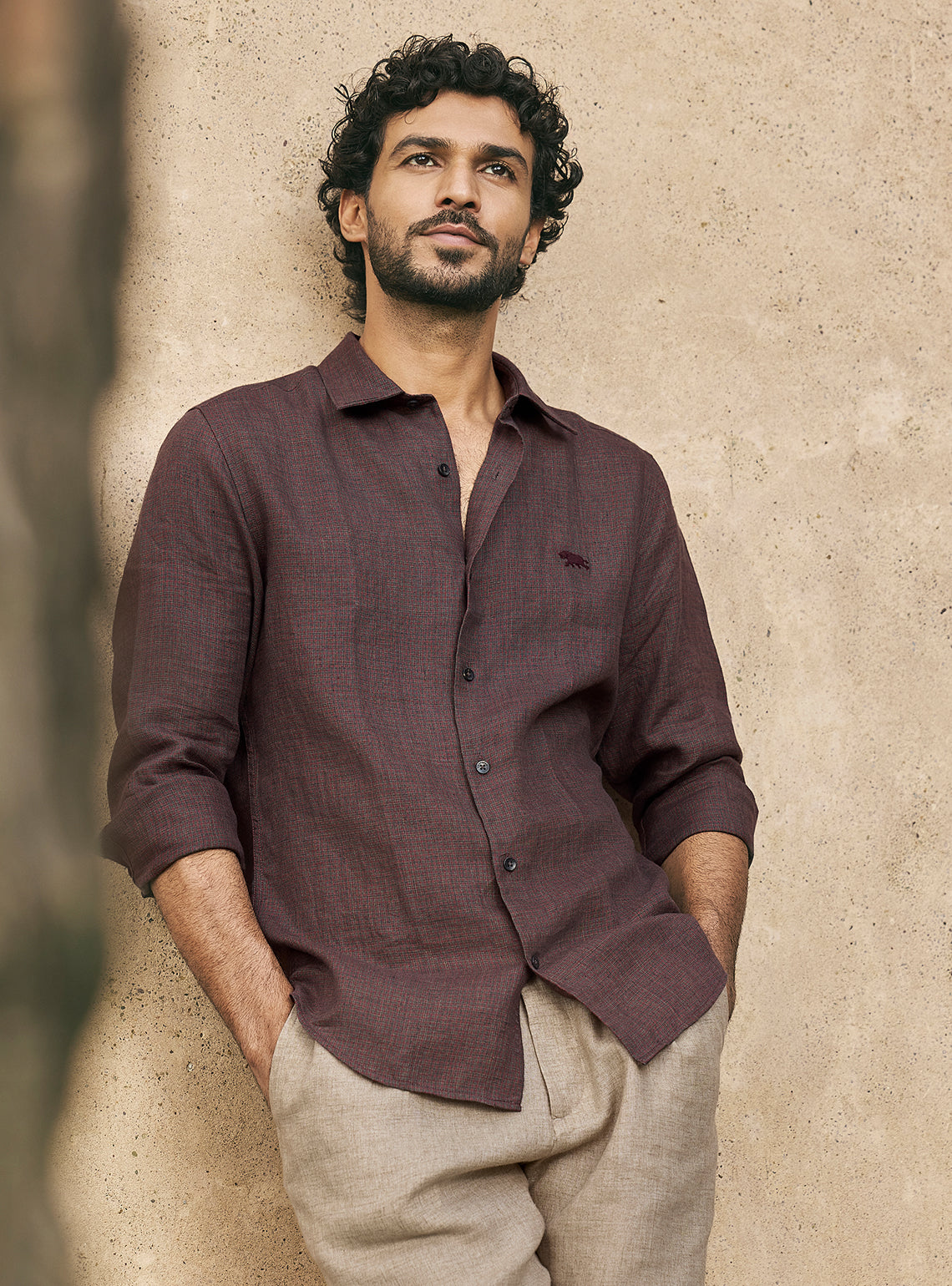 Inferno Black Check Linen Shirt