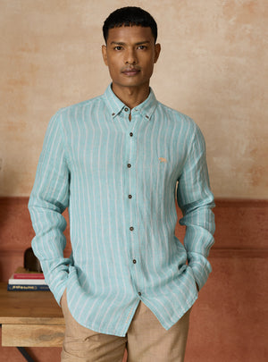 Oasis European Linen Stripe Shirt