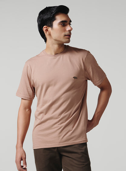 Shell Brown Cotton Crewneck