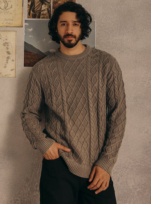 Quincy Grey Cotton Melange Pullover