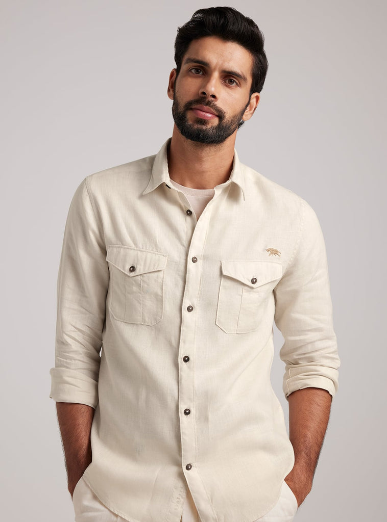 The Andamane Bordeaux Cotton Shirt