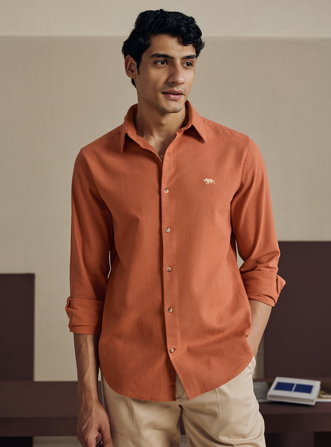 Burnt Rust Cotton Shirt