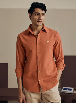Burnt Rust Cotton Shirt
