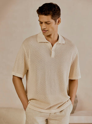 Reef White Organic Cotton Polo