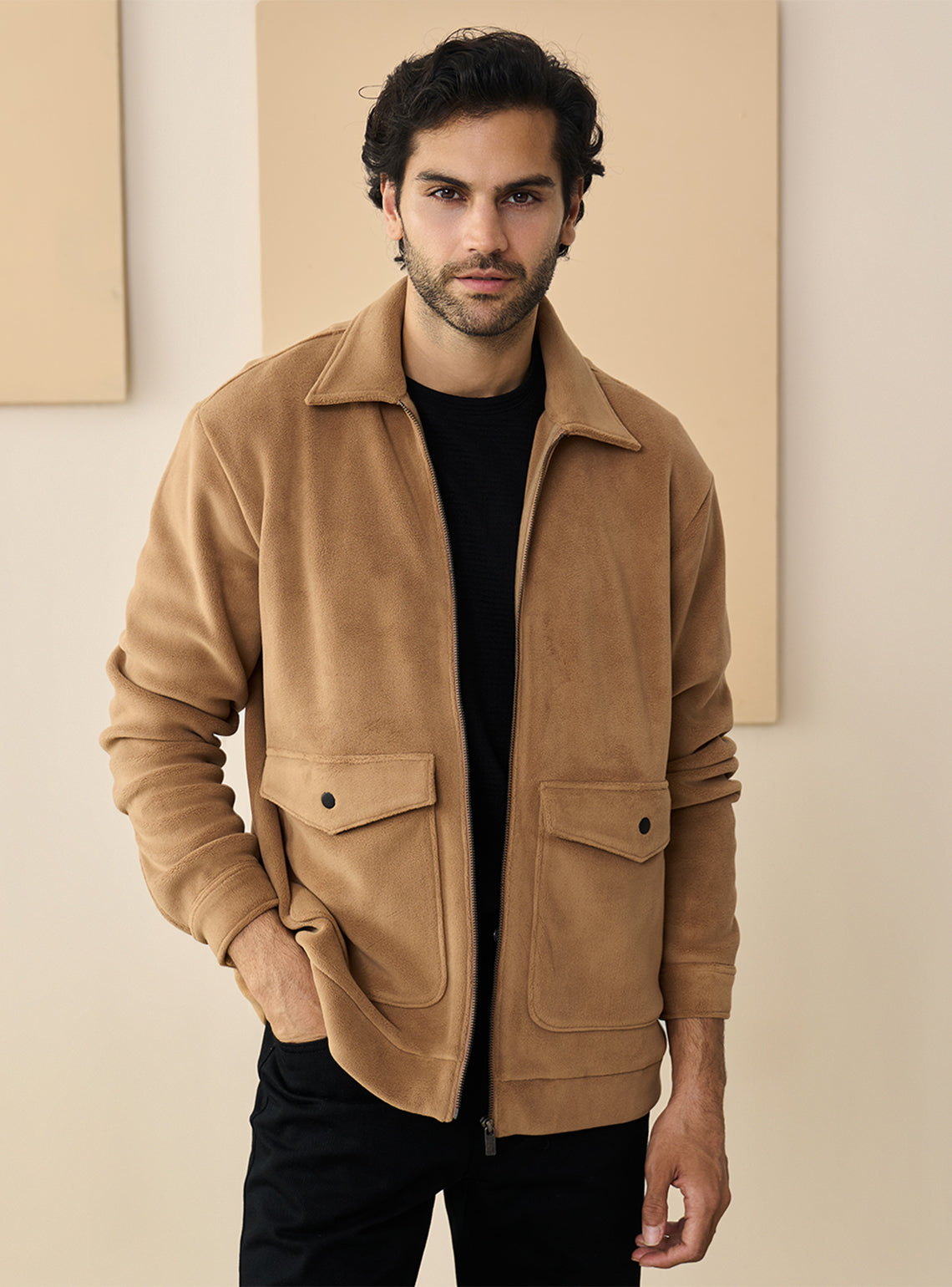 Nutmeg Brown Poly Rich Jacket