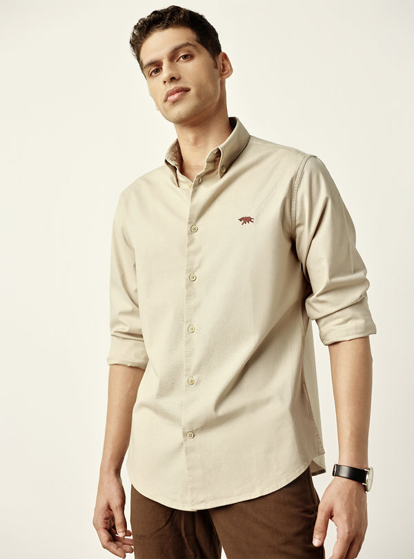 Sand Oxford Shirt