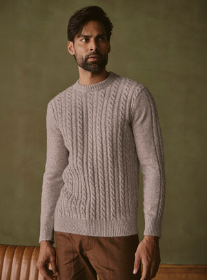 Quarry Beige Cable Pullover
