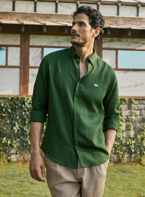 Glade Green European Linen Shirt