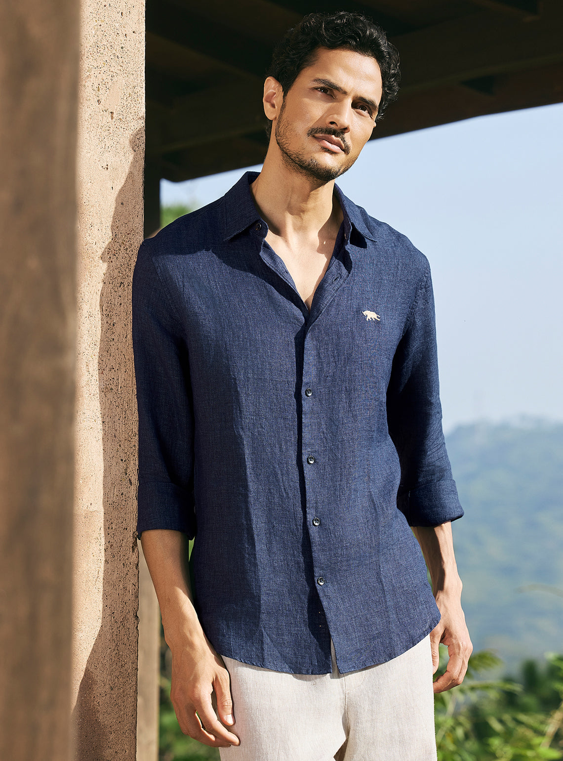 Heritage Navy Linen Shirt
