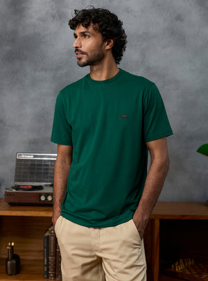 Playbook Green Cotton Blend Crewneck