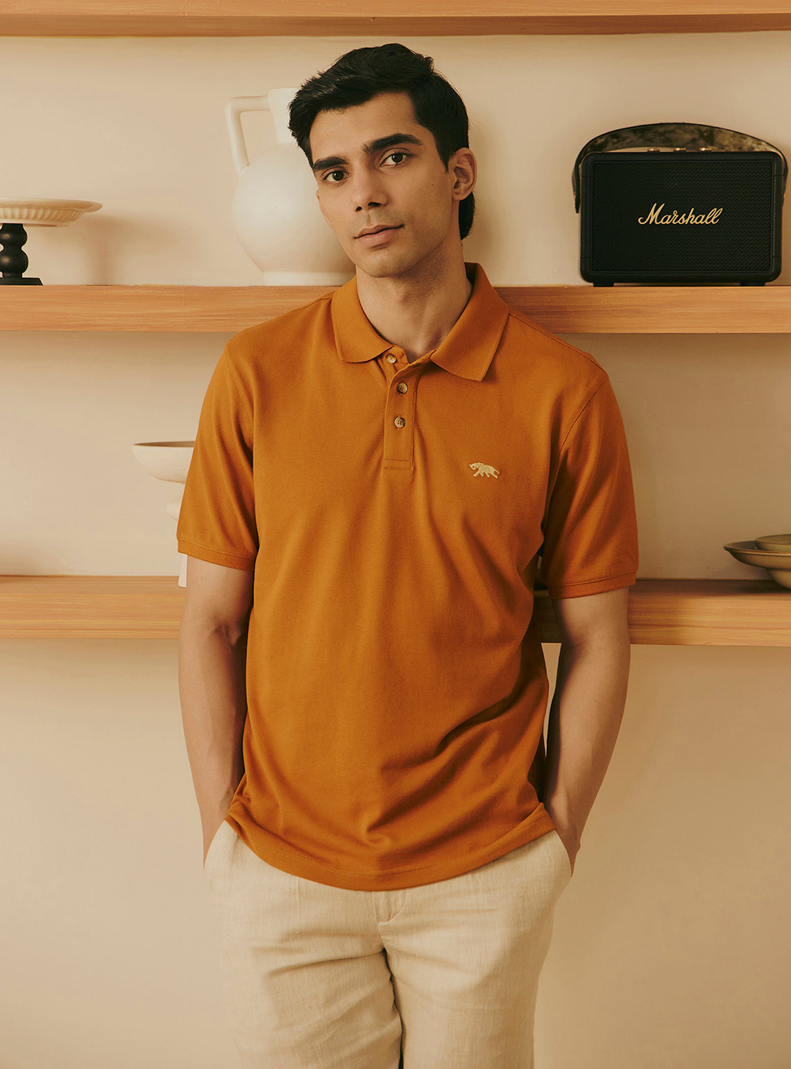 Chilli Rust Cotton Blend Polo